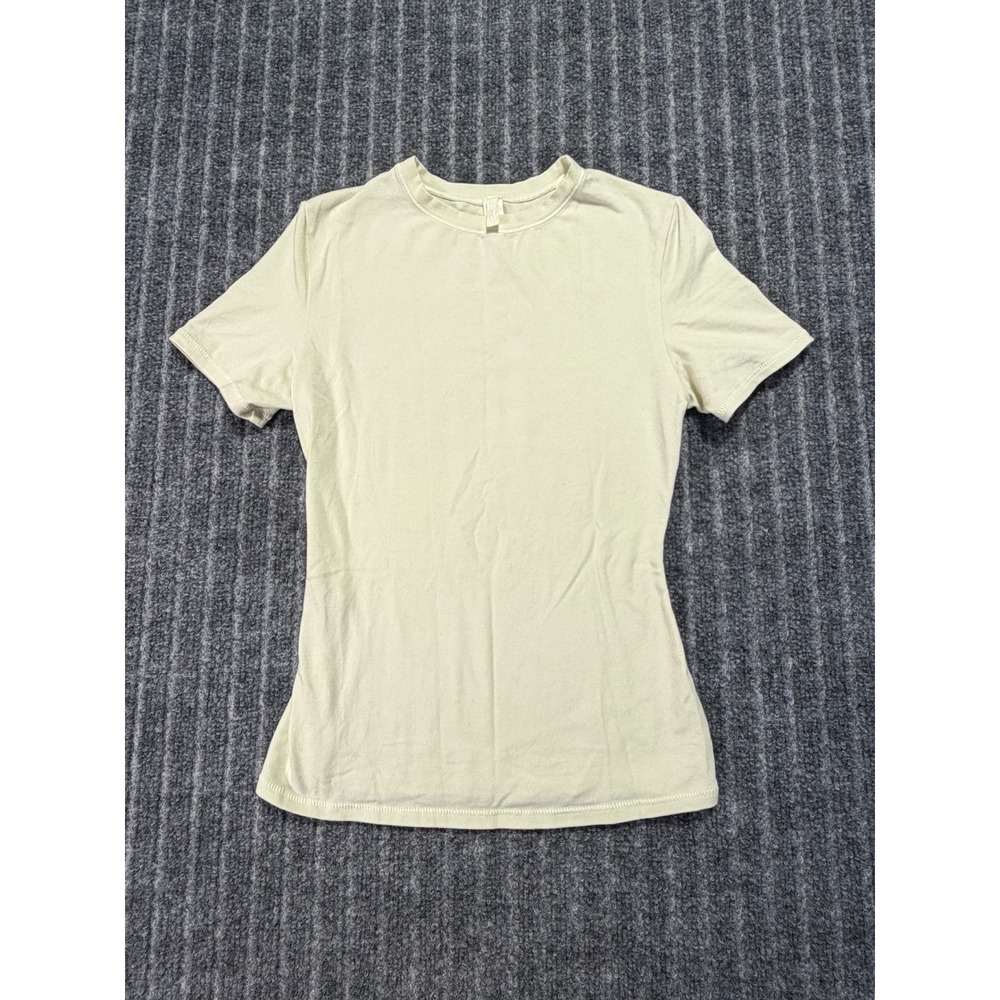 Skims T-Shirt Womens Small Short Sleeve Cotton Jersey Crewneck Basic Minimalist